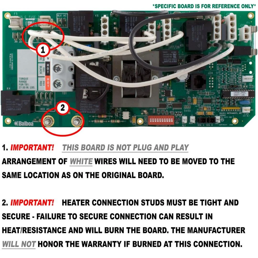 Balboa Direct Board VS300FLX, 120/240 3 Wire/4 Wire 240v 3 Balboa Direct Board VS300FLX, 120/240 3 Wire/4 Wire 240v